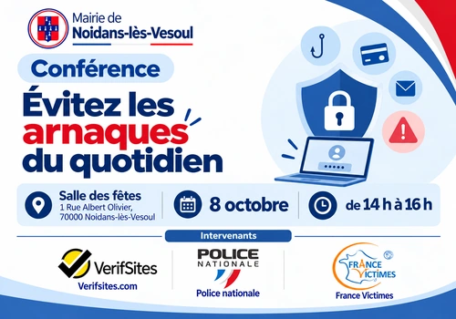 Conférence le 08 octobre : comment éviter les arnaques du quotidien ?